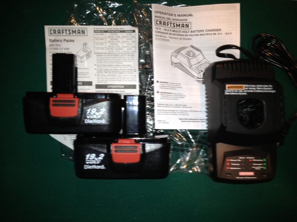 Craftsman Diehard C3 19.2 Volt Nicd Batteries (2 Pack) and Charger