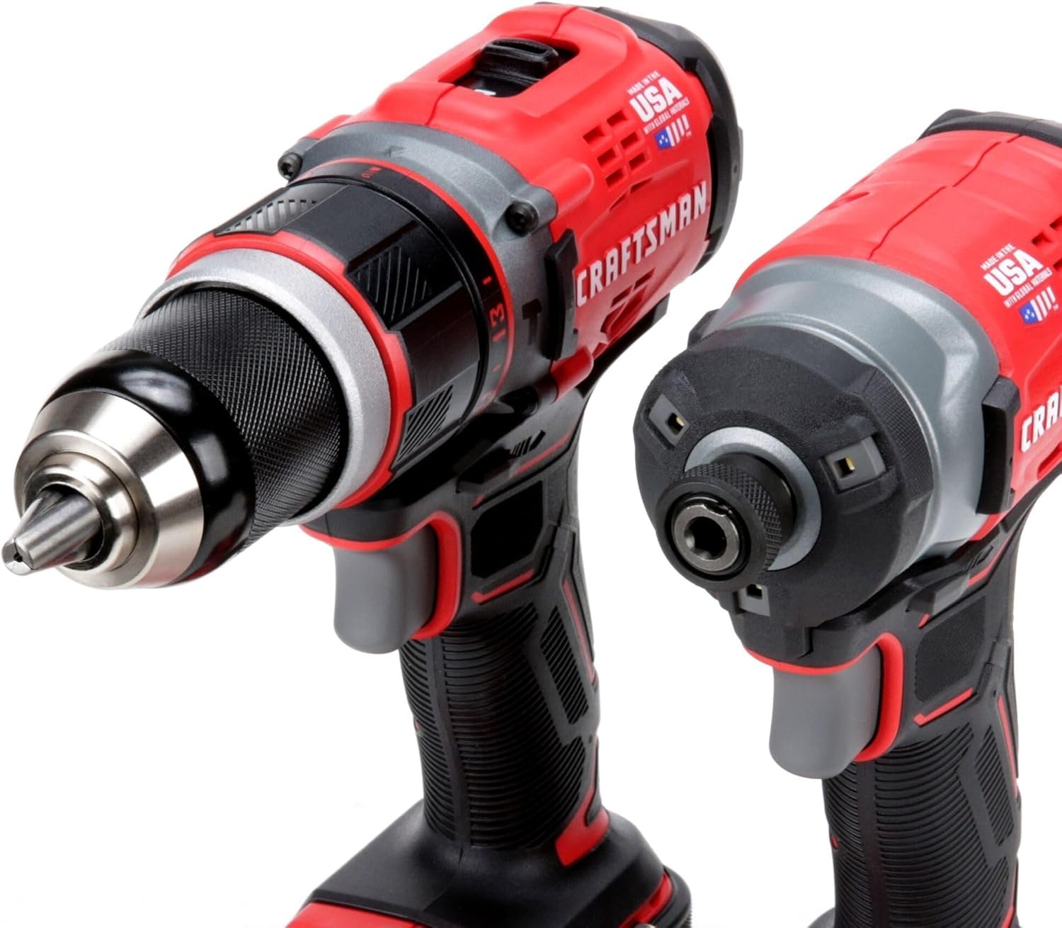 CRAFTSMAN V20 Cordless Hammer Drill and Impact Driver, Power Tool Combo Kit, 2 Batteries and Charger Included (CMCK220D2)