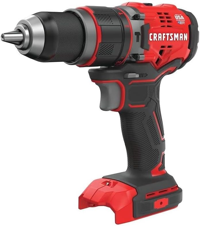 CRAFTSMAN V20 Cordless Hammerdrill, 1/2 Inch, Bare Tool Only (CMCD721B)