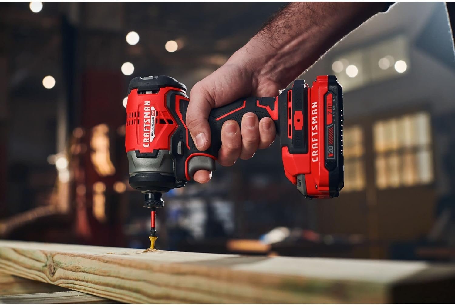 CRAFTSMAN V20 Cordless Impact Driver, 1/4 inch, Bare Tool Only (CMCF813B)