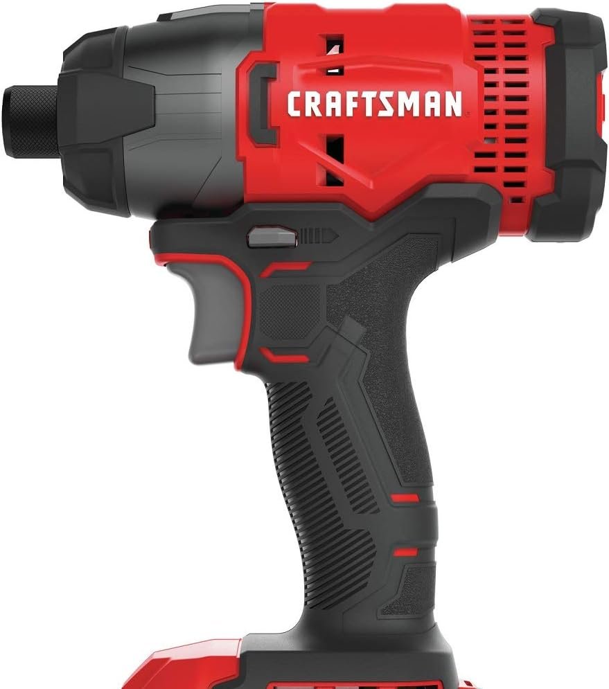 CRAFTSMAN V20 Cordless Impact Driver Kit, 1/4 inch, 2 Batteries and Charger Included (CMCF800C2)
