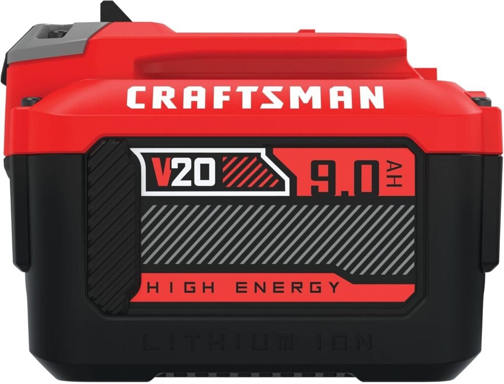 CRAFTSMAN V20 Lithium Ion Battery for Power Tools, 9 Ah, LED Charge Indicator (CMCB209)