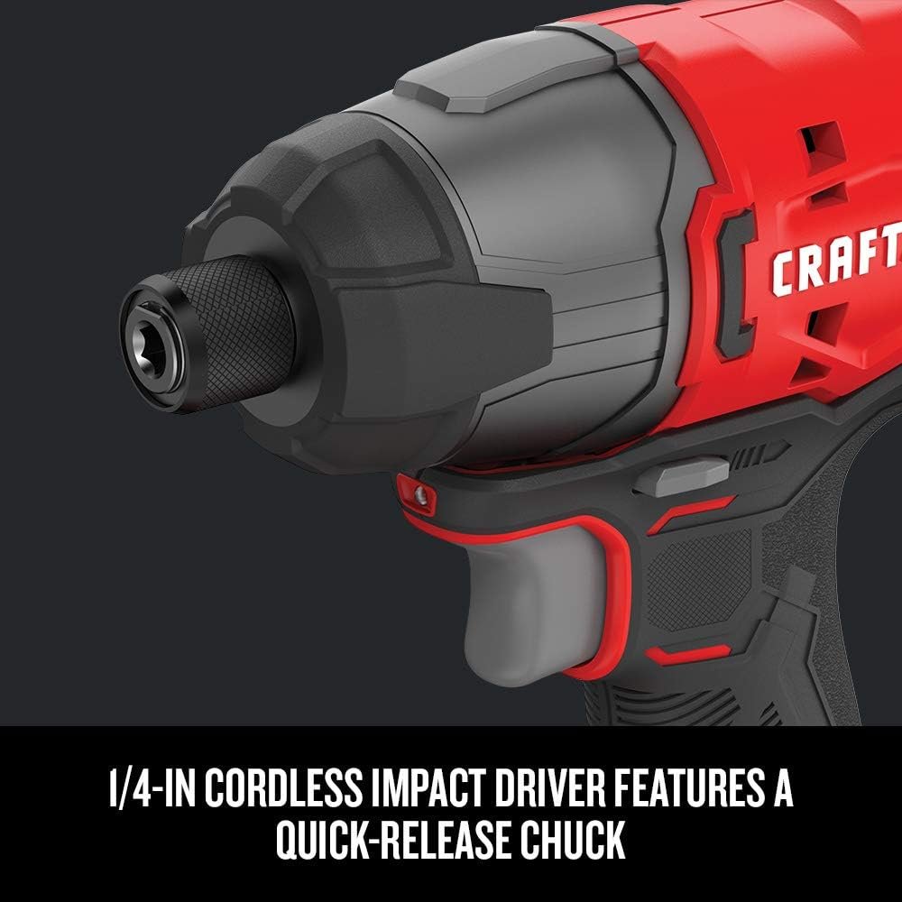 CRAFTSMAN V20 MAX Cordless Drill and Impact Driver, Power Tool Combo Kit with 2 Batteries and Charger (CMCK200C2AM)