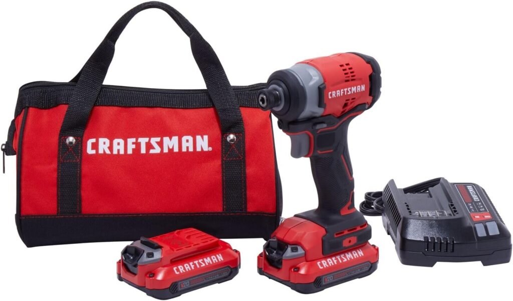 CRAFTSMAN V20 Max Impact Driver, Cordless, Variable Speed Trigger 2,800-3,500 RPM (CMCF810C2)