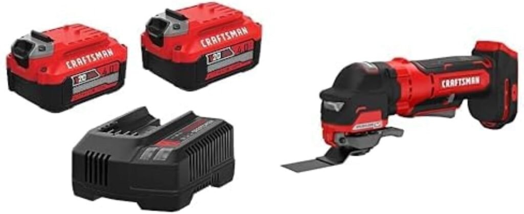 CRAFTSMAN V20 RP Cordless Multi-Tool, Oscillating Tool (CMCE565B) with Battery and Charger (CMCB204-2CK)