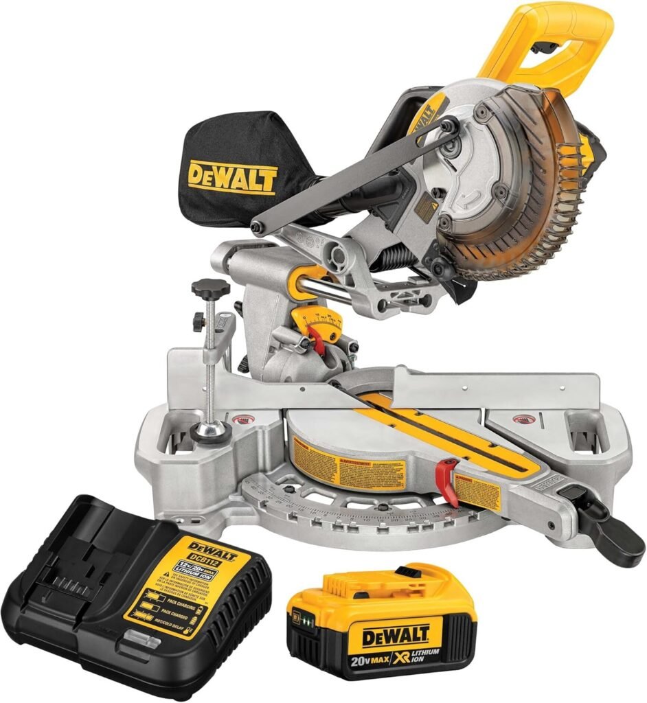 DEWALT 20V MAX* 7-1/4-Inch Miter Saw, Cordless (DCS361M1)