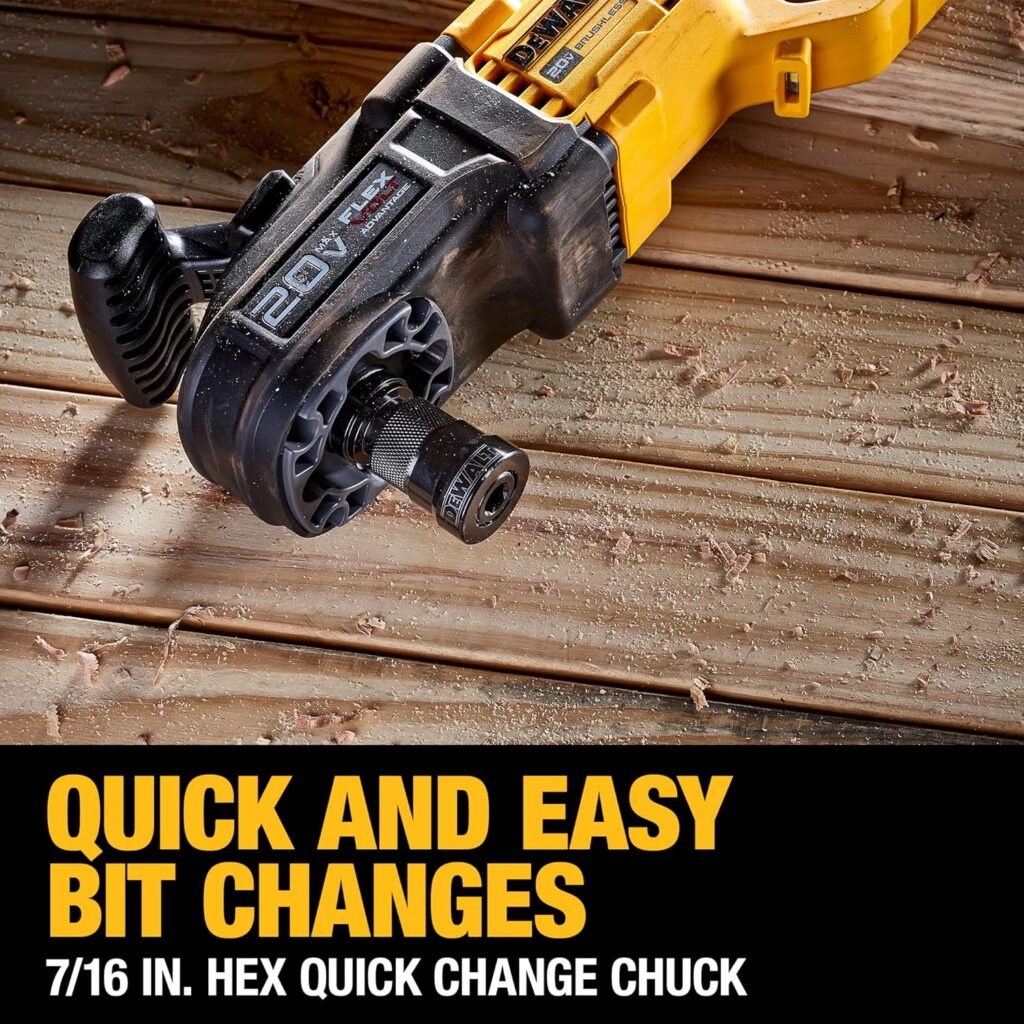 DEWALT 20V MAX Brushless Cordless 7/16 in. Compact Quick Change Stud and Joist Drill Kit with FLEXVOLT Battery and Charger Included (DCD445X1)