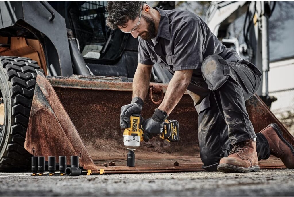 DEWALT 20V MAX Cordless Impact Wrench, 1/2 Hog Ring, High Torque, Brushless, Bare Tool Only (DCF961B)