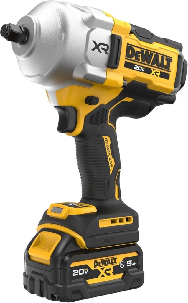 DEWALT 20V MAX Cordless Impact Wrench Kit, 1/2 Hog Ring, Battery and Charger Included (DCF961GP1)