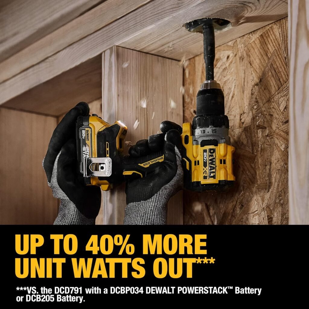 DEWALT 20V MAX* XR® Brushless Cordless 1/2 in. Drill/Driver Kit (DCD800P1), Yellow