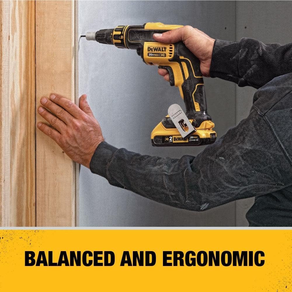 DEWALT 20V MAX XR Drywall Screw Gun, Cordless, 4,400 RPM, LED Light, Bare Tool Only (DCF620B)