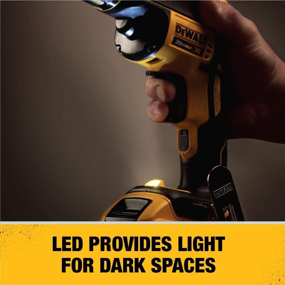 DEWALT 20V MAX XR Drywall Screw Gun, Cordless, 4,400 RPM, LED Light, Bare Tool Only (DCF620B)