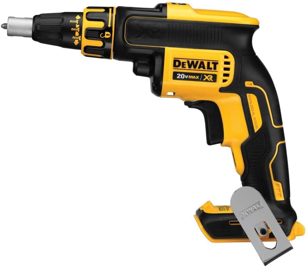 DEWALT 20V MAX XR Drywall Screw Gun, Cordless, 4,400 RPM, LED Light, Bare Tool Only (DCF620B)