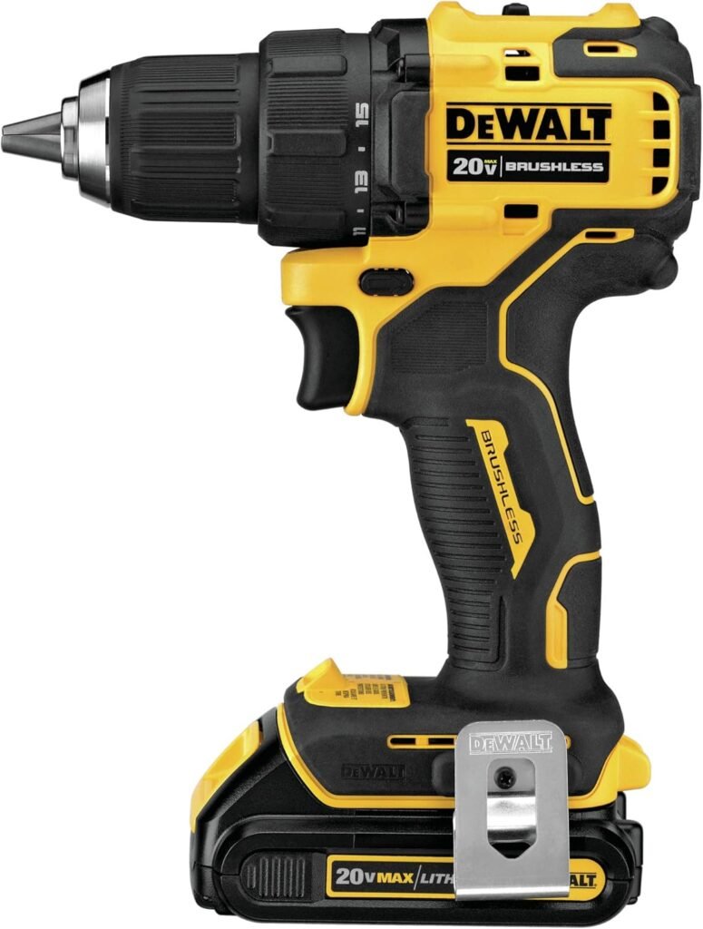 DEWALT ATOMIC 20V MAX* Cordless Drill/Driver Kit, Compact, 1/2-Inch (DCD708C2)