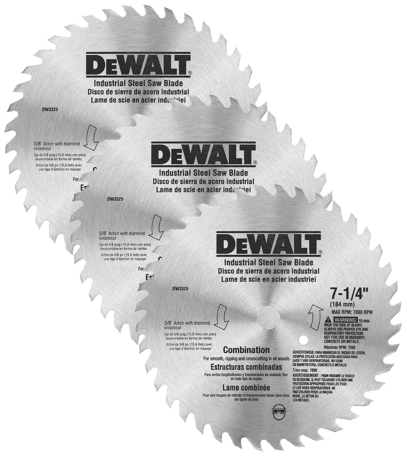 DEWALT Circular Saw Blade, 7 1/4 Inch, 140 Tooth, Wood Cutting (DW3326)