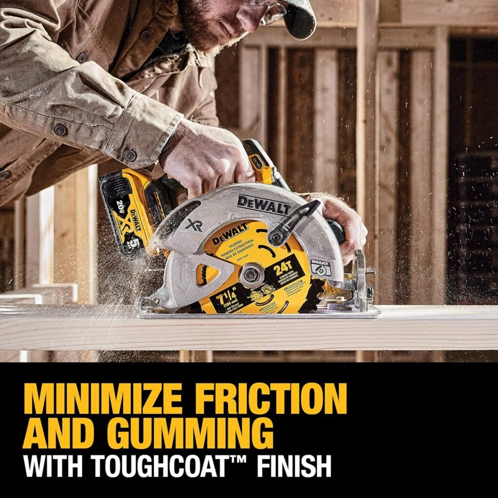 DEWALT Circular Saw Blade, 7 1/4 Inch, 24 Tooth, Wood Cutting (DWA171424B10), (Pack of 1)