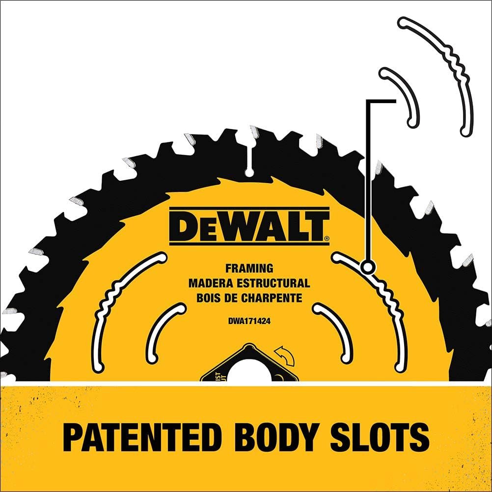 DEWALT Circular Saw Blade, 7 1/4 Inch, 60 Tooth, Wood Cutting (DWA171460B10)
