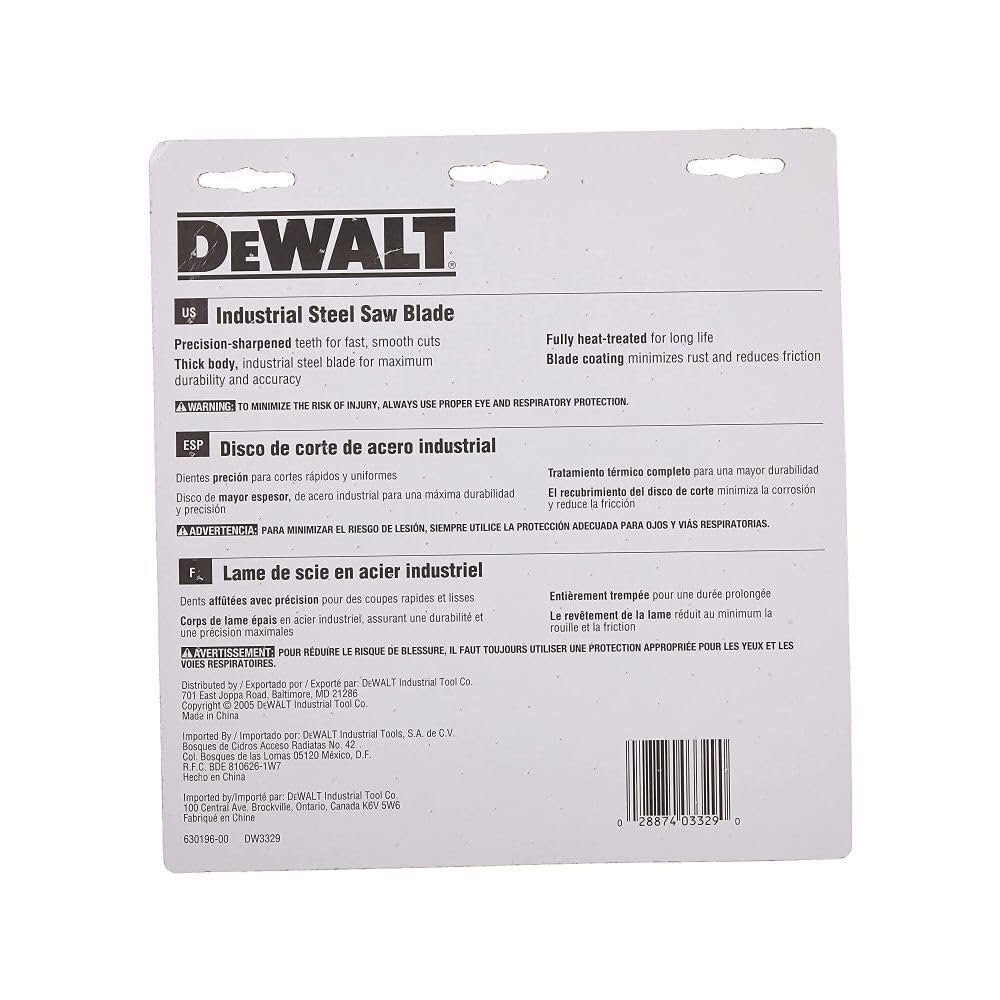 DEWALT Circular Saw Blade, 7 1/4 Inch, 68 Tooth, Metal Cutting (DW3329)