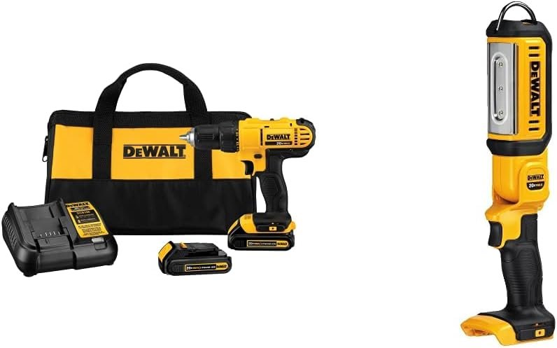 Dewalt Cordless Compact Drill Driver Kit with LED Hand Held