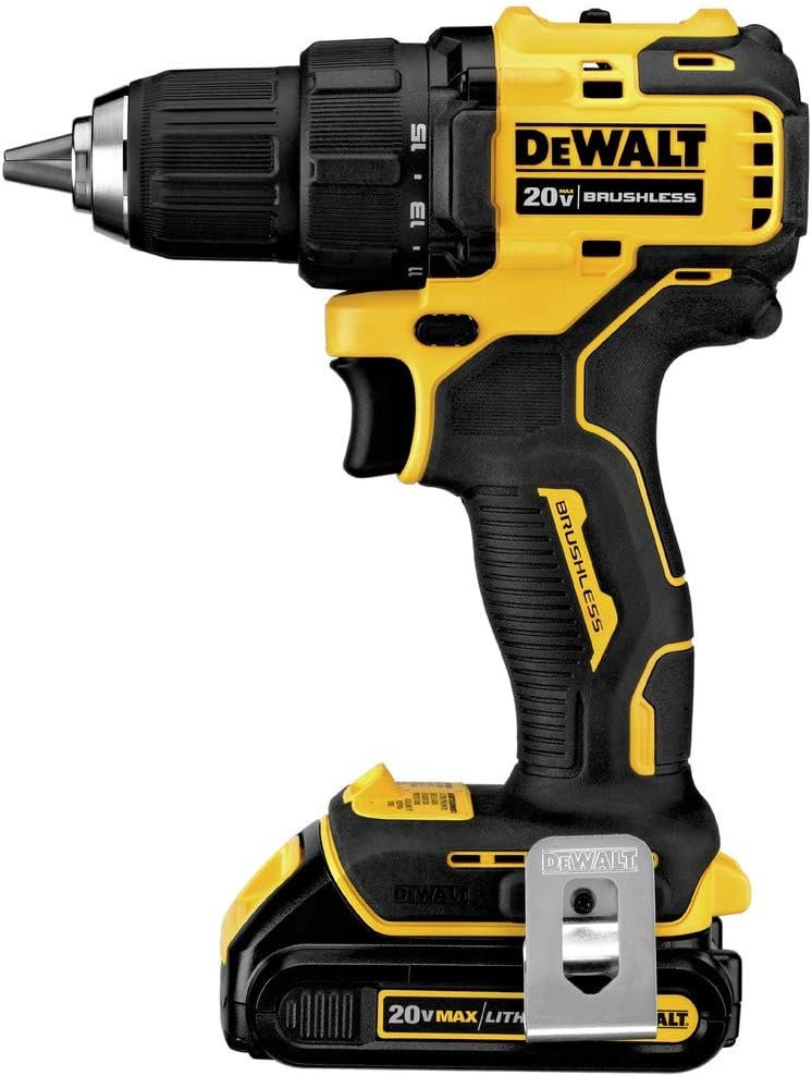 Dewalt DCD708C2R ATOMIC 20V MAX Brushless Compact Lithium-Ion 1/2 in. Cordless Drill Driver Kit (1.5 Ah) (Renewed)