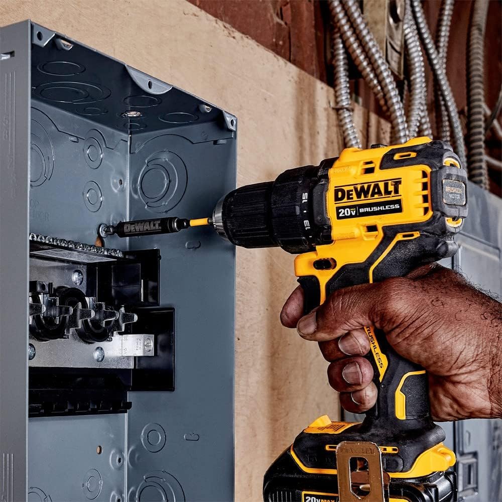 Dewalt DCD708C2R ATOMIC 20V MAX Brushless Compact Lithium-Ion 1/2 in. Cordless Drill Driver Kit (1.5 Ah) (Renewed)