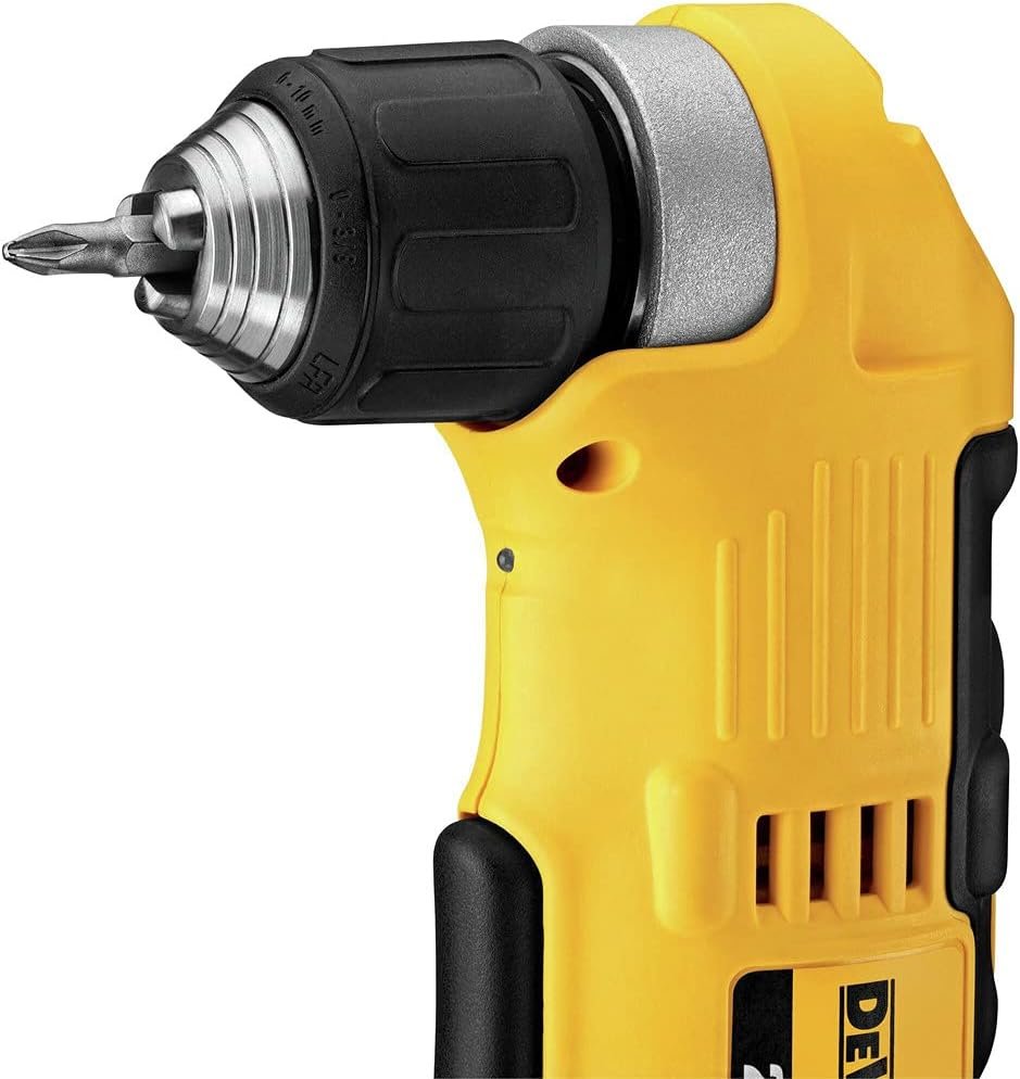 DEWALT DCD740C1 Right Angle Drill Kit, Yellow, 0.5