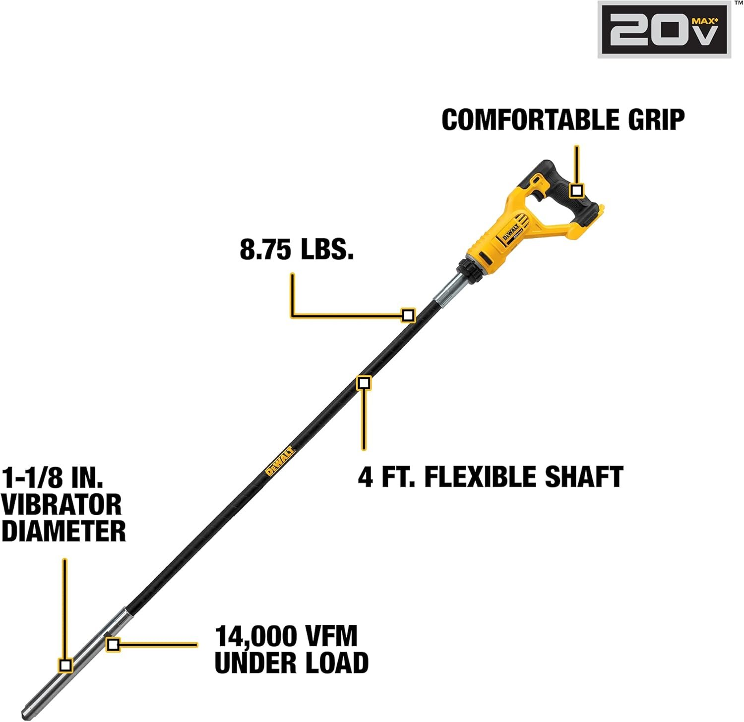 DEWALT DCE531B 20V MAX* Pencil Vibrator Review DEWALT DCE531B 20V MAX* Pencil Vibrator Review