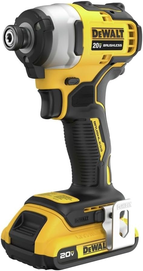 Dewalt DCF809D1 20V MAX ATOMIC Brushless Compact Lithium-Ion 1/4 in. Cordless Impact Drill Driver Kit (2 Ah)