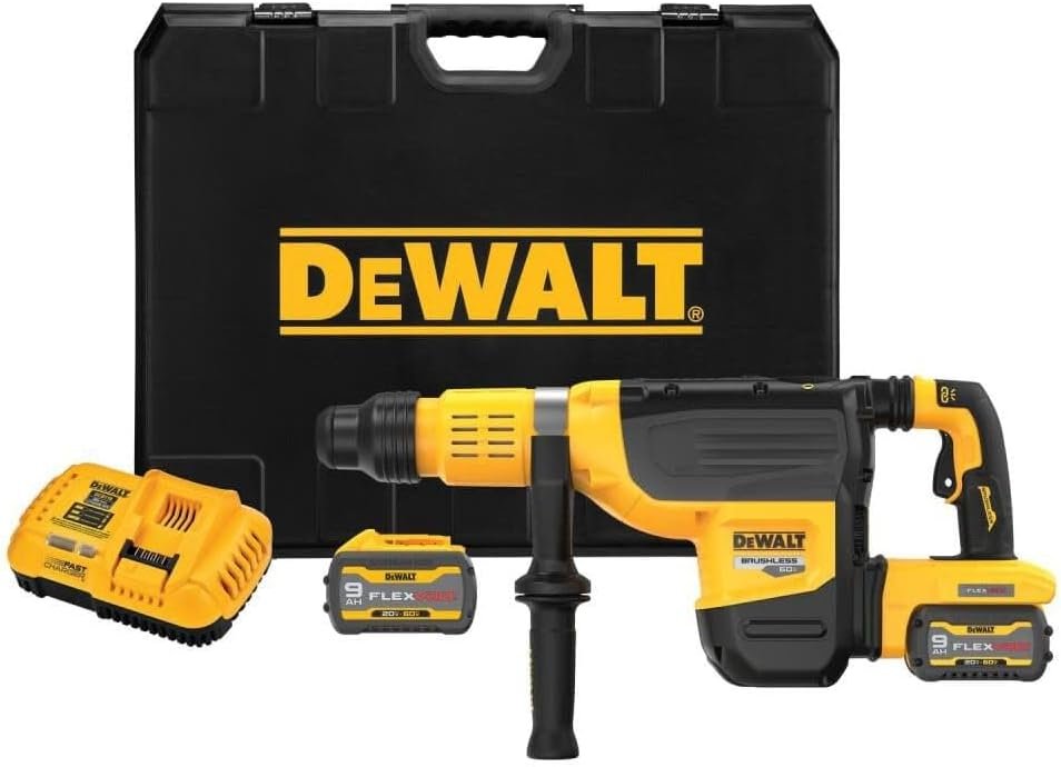 DEWALT DCH775X2 60V MAX* 2 In. Brushless SDS MAX Combination Rotary Hammer Kit