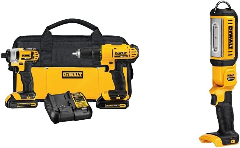 DEWALT DCK240C2 20v Lithium Drill Driver/Impact Combo Kit (1.5Ah) w/ DW2166 45-Piece Screwdriving Set