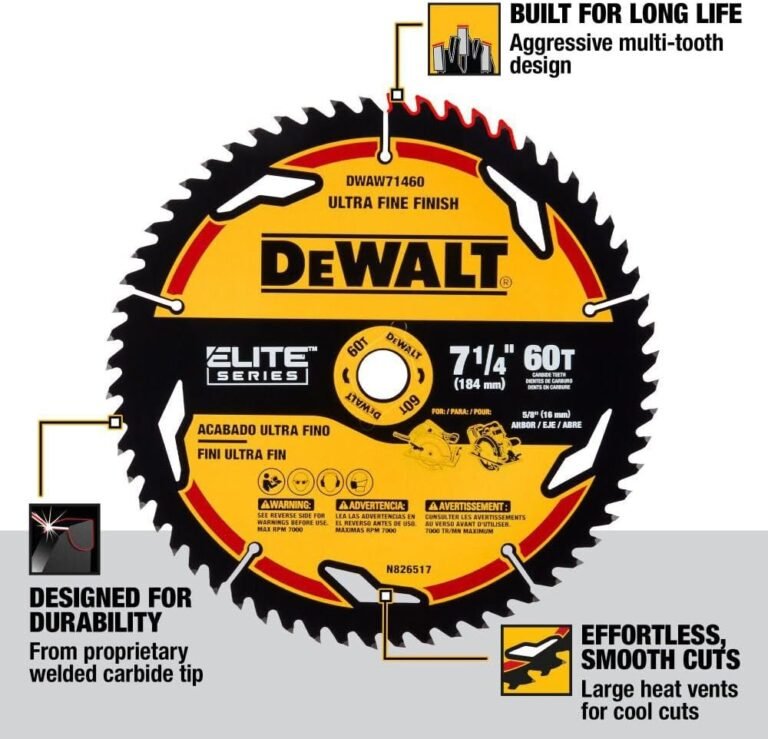 DEWALT Circular Saw Blade 7 1/4IN 60T ELITE SERIES BLISTER review