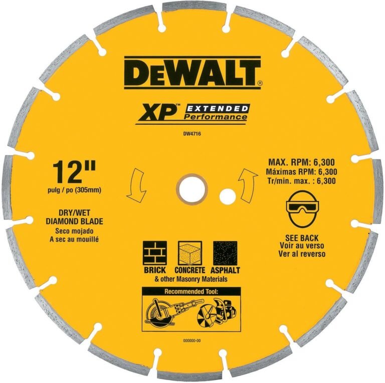 DEWALT DW4716 Diamond Saw Blade Review