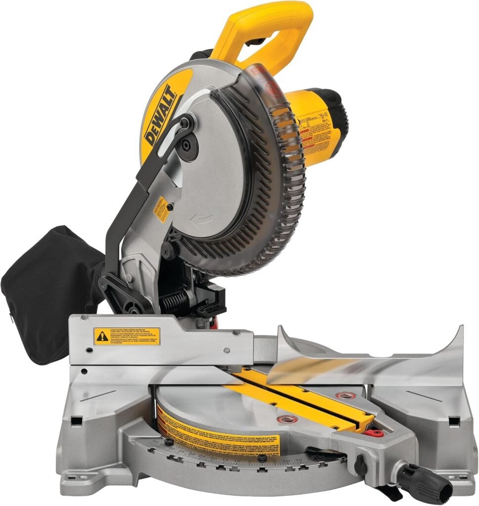 Dewalt DWS713R 120V 15 Amp Brushed Single Bevel 10 in. Corded Compound Miter Saw (Renewed)