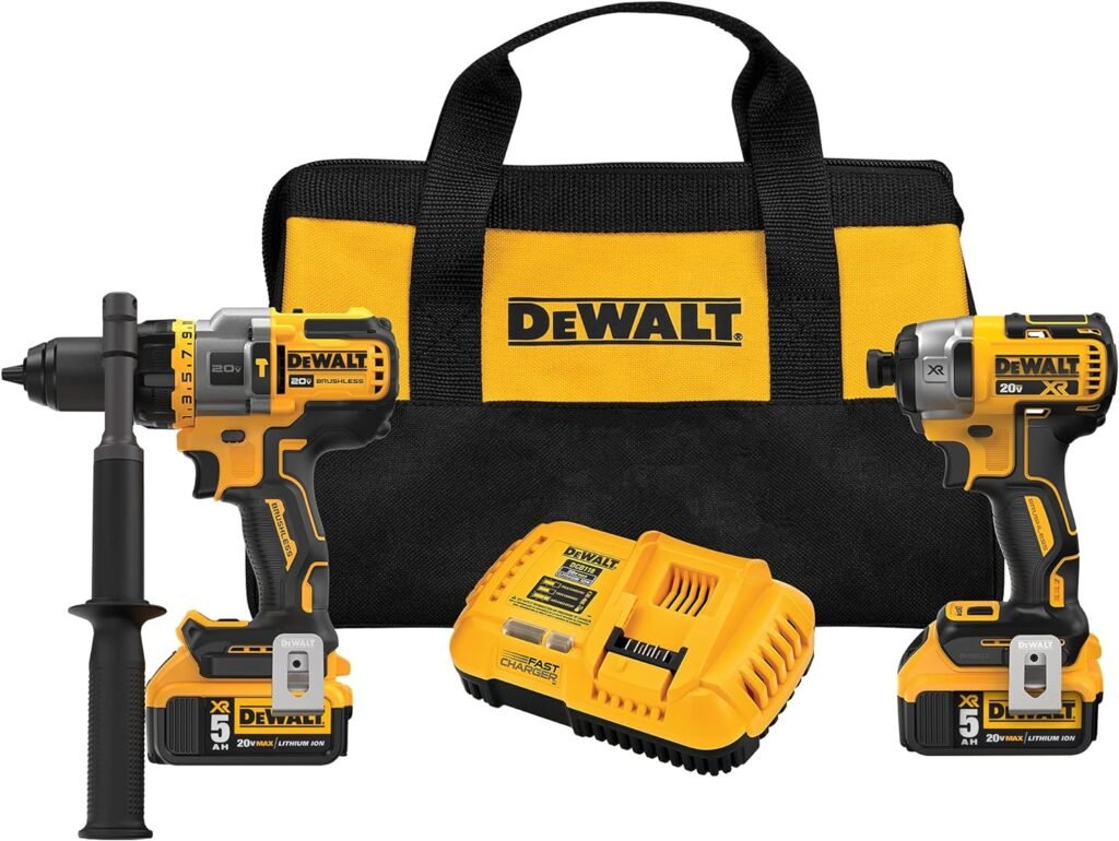 DEWALT FLEXVOLT ADVANTAGE 20V MAX* Combo Kit with Hammer Drill  Impact Driver, 5.0-Ah, 2-Tool (DCK2100P2)