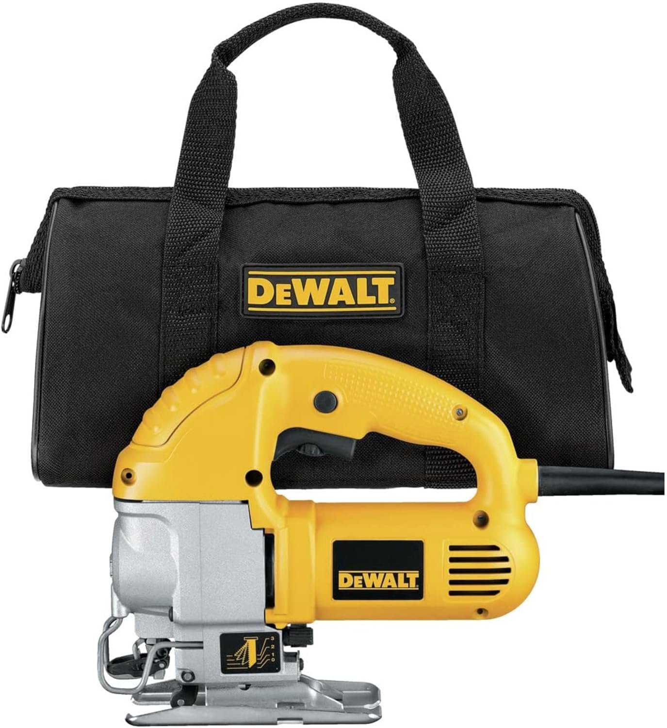 DEWALT Jig Saw, Top Handle, 5.5-Amp, Corded (DW317K), Yellow
