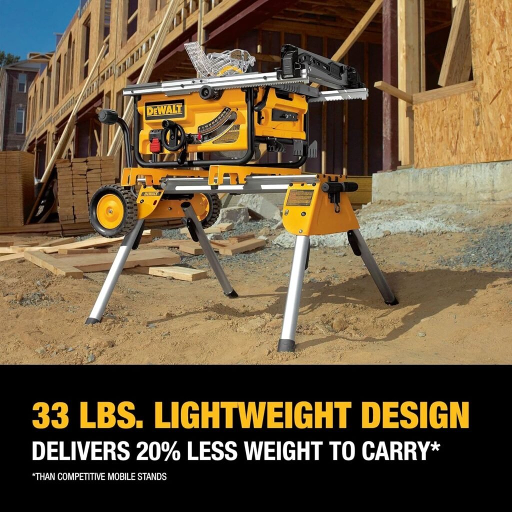 DEWALT Table Saw Stand, Rolling Stand, Collapsible and Portable, Lightweight and Compact (DW7440RS)