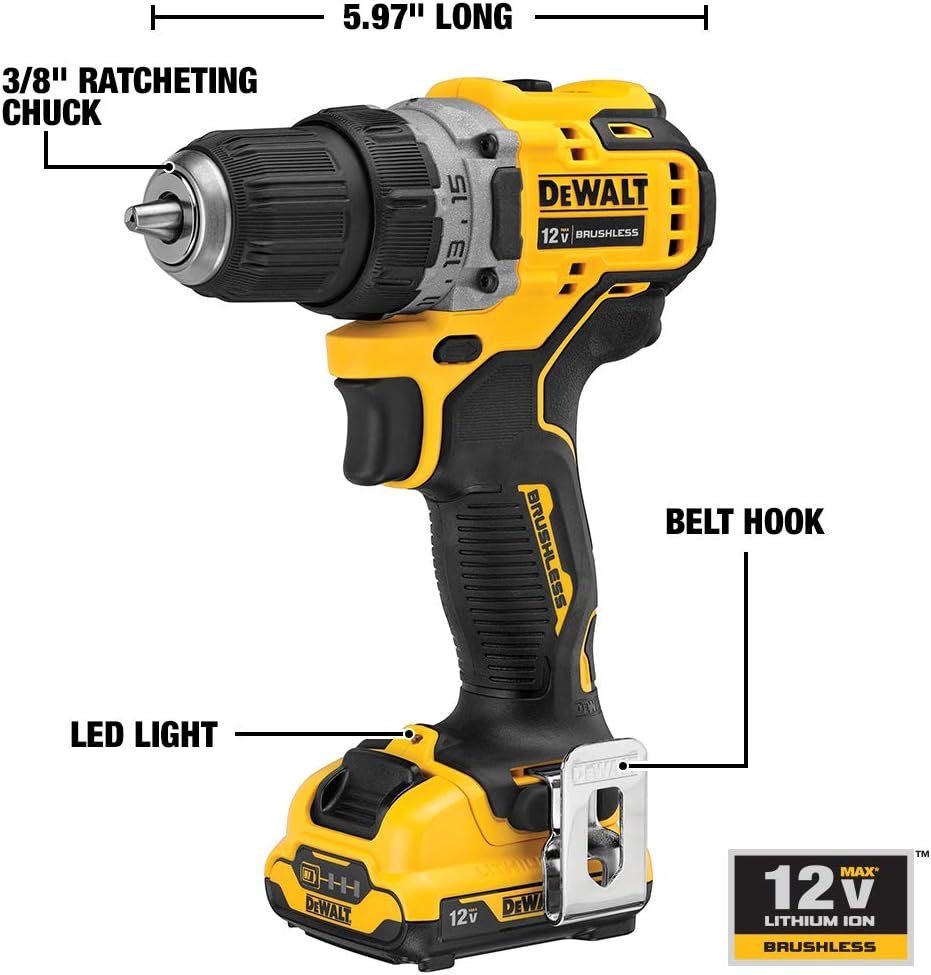 DEWALT XTREME 12V MAX* Cordless Drill Combo Kit (DCK221F2)