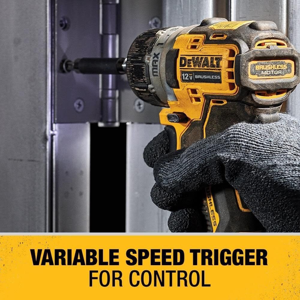 DEWALT XTREME 12V MAX* Cordless Screwdriver, 1/4-Inch, 2-Ah Batteries (DCF601F2)