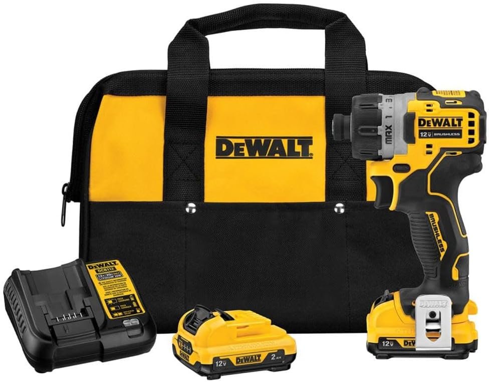 DEWALT XTREME 12V MAX* Cordless Screwdriver, 1/4-Inch, 2-Ah Batteries (DCF601F2)