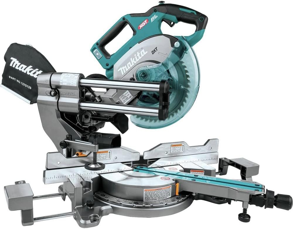 Makita 40V Max Xgt Dual Bevel Sliding Compound Miter Saw 8 1/2 inches Aws Capable Bare Tool