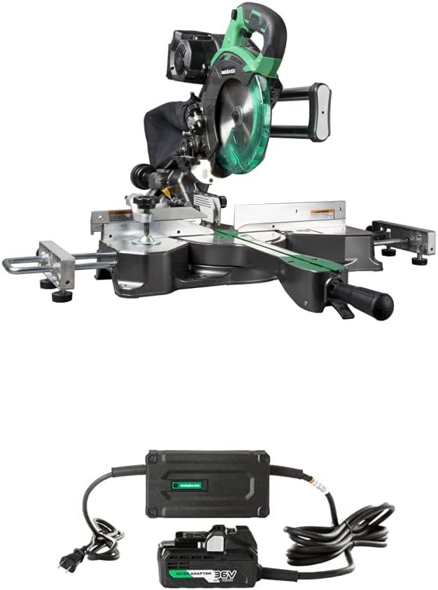 Metabo HPT 36V MultiVolt™ Sliding Miter Saw (Tool Only) w/MultiVolt™ AC Adapter