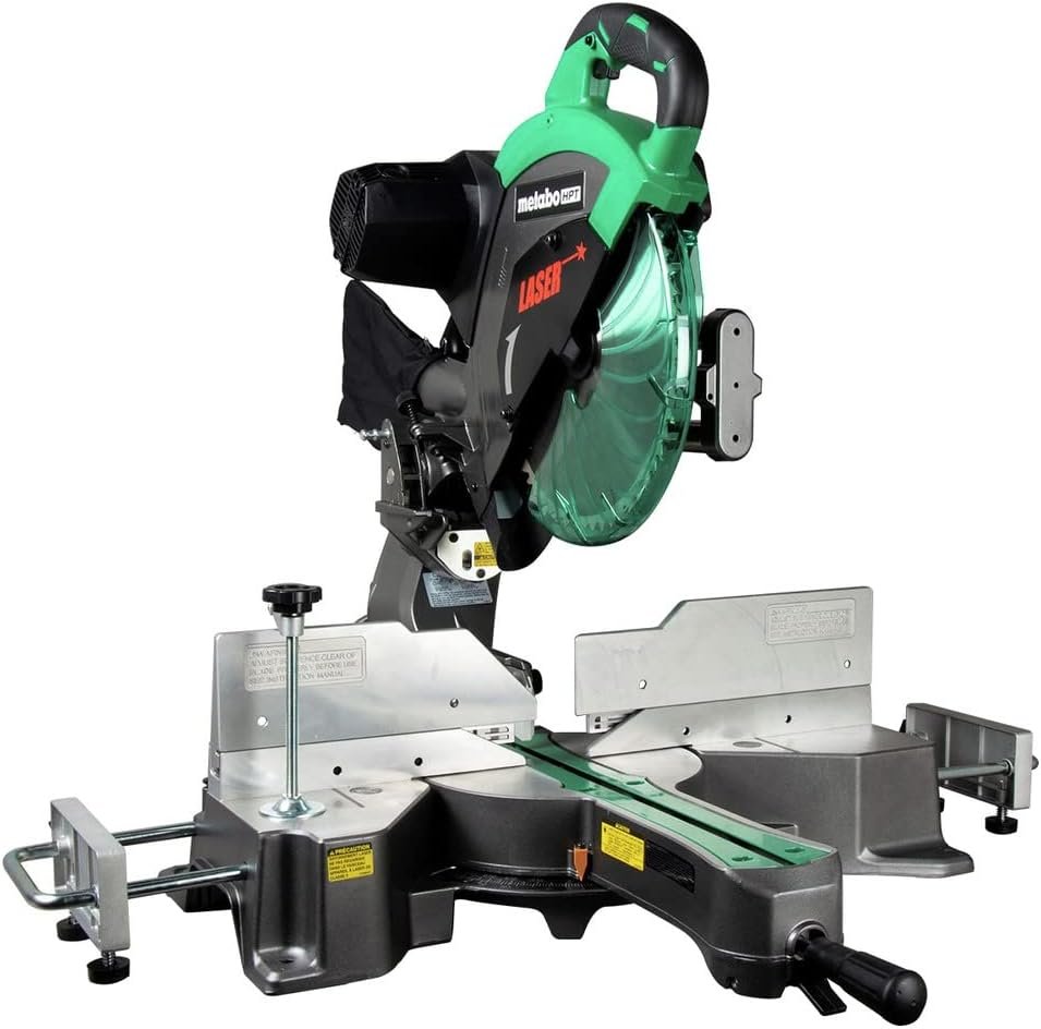 Metabo HPT Sliding Compound Miter Saw | 12-Inch Blade | Double Bevel | Laser Marker | 15-Amp Motor | 5 Year Warranty | C12RSH2S