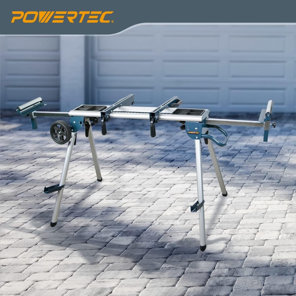 POWERTEC - MT4000 Deluxe Portable Miter Saw Stand with Wheels