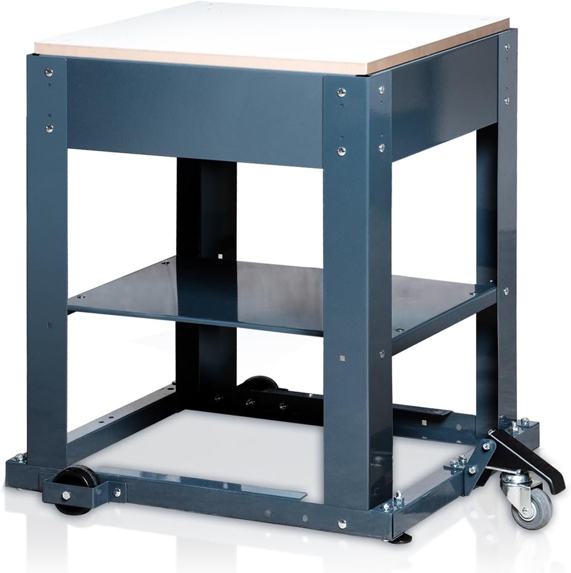 POWERTEC Tool Stand with Wheels, Casters  Melamine MDF Table Top, Power Tool Stand for Miter Saw, Drill Press, Belt Sander, Bench Grinder, Band Saw, Scroll Saw, Planer (UT1008V)