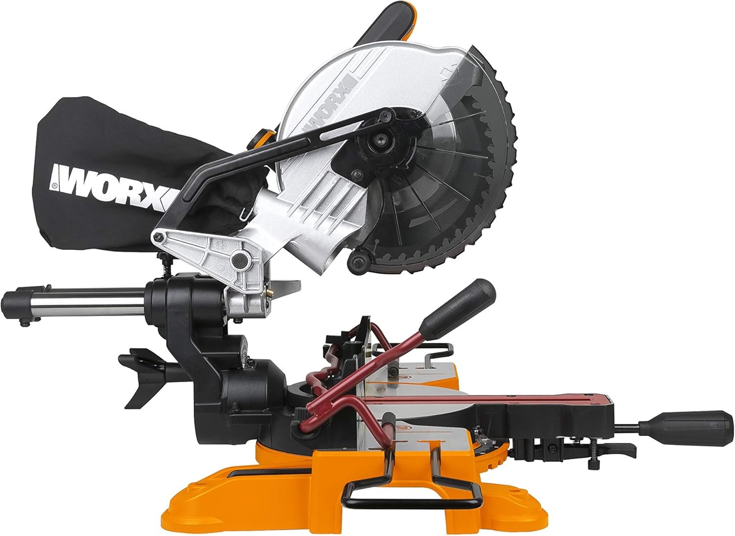 WORX Nitro 18V(20V MAX) 216mm Cordless Sliding Miter Saw, PowerShare, 0-45°, with Wood Cutting Blade, WX845.9 - (Tool only - Battery  Charger Sold Separately)