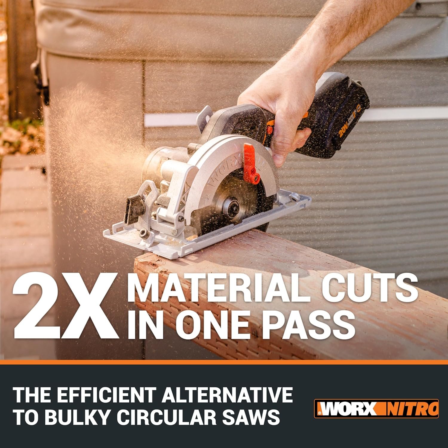 Worx Nitro 20V Brushless 4-1/2 Cordless Circular Saw, Compact Circular Saw, Up to 6,900 RPM, 0-46° Bevel Cuts, Circular Saw Cordless WX531L – Battery  Charger Included